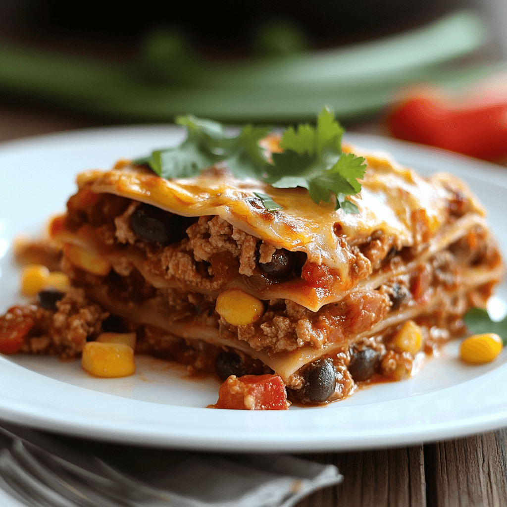 What is Mexican lasagna made of?